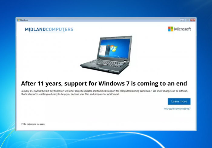 Action required Windows 7 PC | Midland Computers